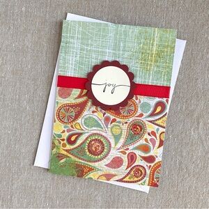 4/$20- Handmade “Joy” Greeting Card